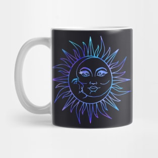 Man in the moon.  Lady in the sun. Mug